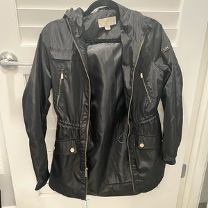 Black Michael Kors Hooded Anorak/Jacket